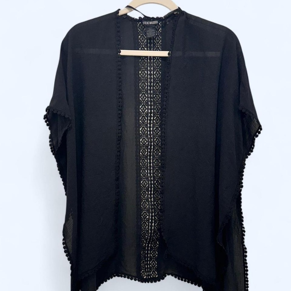 Steve Madden Black Lace Cardigan